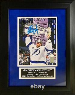 Andrei Vasilevskiy autographed framed 8x10 photo NHL Tampa Bay Lightning JSA COA