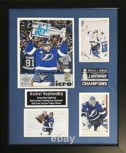Andrei Vasilevskiy framed signed 8x10 photos NHL Tampa Bay Lightning JSA COA
