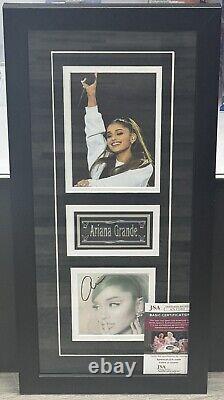 Ariana Grande Signed Autographed 11x23 Framed Display with JSA COA