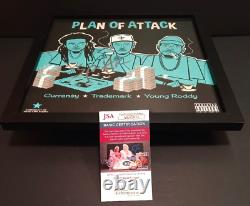 CURRENSY SIGNED + FRAMED Plan Of Attack Vinyl JSA COA