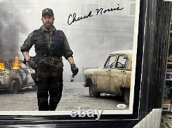 Chuck Norris Signed & Custom Framed Expendables 12x18 Photo With JSA COA
