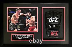Colby Covington autographed signed inscribed framed glove UFC JSA COA Masvidal