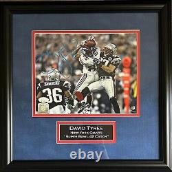 David Tyree autographed signed framed 8x10 photo NFL New York Giants JSA COA