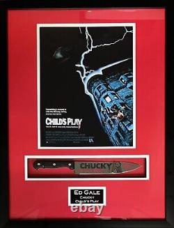 Ed Gale autographed signed inscribed framed knife Child's Play JSA COA Chucky