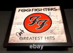 FOO FIGHTERS Band SIGNED + FRAMED Vinyl JSA COA Taylor Hawkins GREATEST HITS
