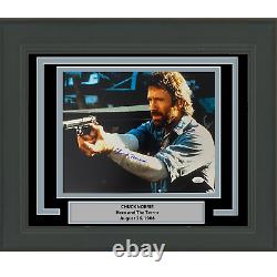 Framed Autographed/Signed Chuck Norris Hero and Terror 11x14 Movie JSA COA #8