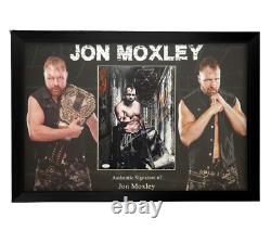 Framed Jon Moxley Wwe Aew Signed Photo Display Autograph Coa Dean Ambrose Jsa