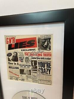 Guns N Roses Signed GnR Lies CD Cover Duff Mckagan Steven Adler Framed JSA COA