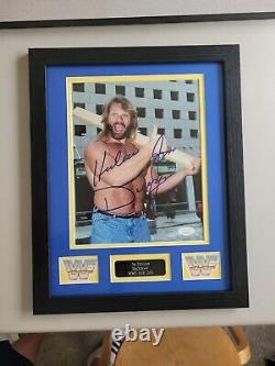 HACKSAW JIM DUGGAN Signed Autographed Auto 8x10 Framed WWF WWE JSA COA