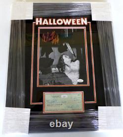 Jamie Lee Curtis, Nick Castle Signed Framed Halloween Display Autograph JSA COA