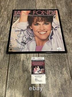 Jane Fonda Signed Framed Prime Time Workout Record Vinyl Jsa Coa Actor Rare
