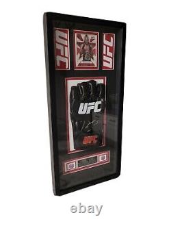 KAMARA USMAN Auto Signed UFC Glove JSA COA Framed & Matted 1/1