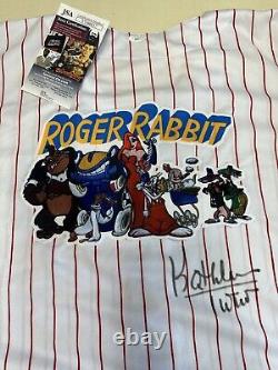Kathleen Turner (Jessica Rabbit) Signed Who Framed Roger Rabbit Jersey JSA COA