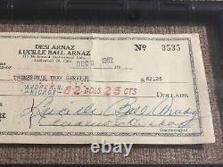 Lucille Ball Signed Personal Check Framed JSA COA Autograph I Love Lucy Desi