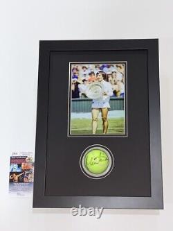 Martina Navratilova Signed Framed Tennis Ball 13x18 Display Wimbledon Jsa Coa