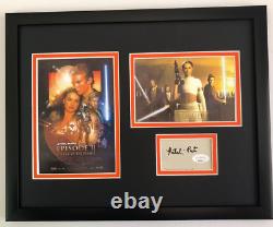 Natalie Portman Signed Dbl Matted Framed Photo Display Star Wars Jsa Coa Loa