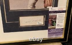 Phil Rizzuto JSA COA Autograph Matted Framed 8x10 & Signed Vintage Index Card