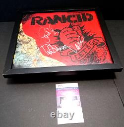 RANCID Band SIGNED + FRAMED Vinyl JSA COA