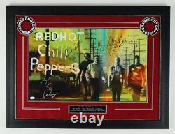 RED HOT CHILI PEPPERS Signed Tour Poster Custom Framed JSA COA ALL 4 KIEDIS +3