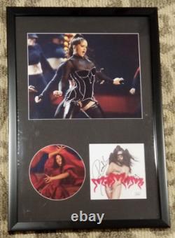 ROSALIA AUTOGRAPH CD INSERT WithPHOTOS MATTED AND FRAMED 12X18 JSA/COA WithCD