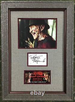 Robert Englund Freddy Krueger Signed Card Custom Framed Photo Display JSA COA