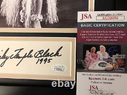Shirley Temple Black Signed Framed Hula Girl Photo Display Jsa Coa