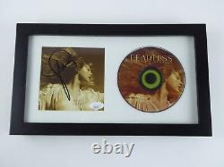 Taylor Swift Signed Fearless 7.75x13.25 Framed Display Matted CD WithCover JSA COA