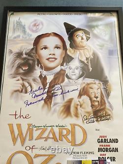 The Wizard of Oz 16x24 Custom Framed Cast-Signed by 6 (JSA COA)