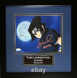 Yuri Lowenthal signed inscribed framed 8x10 photo Sasuke Uchiha JSA COA Naruto